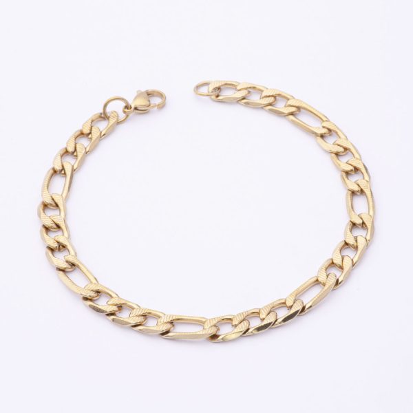 Pulsera Cartier Dorada. Acero Quirúgico 316. Baño en Oro 18k. Largo: 22cm. Ancho: 5mm. SKU: APU0210009 Brilho.