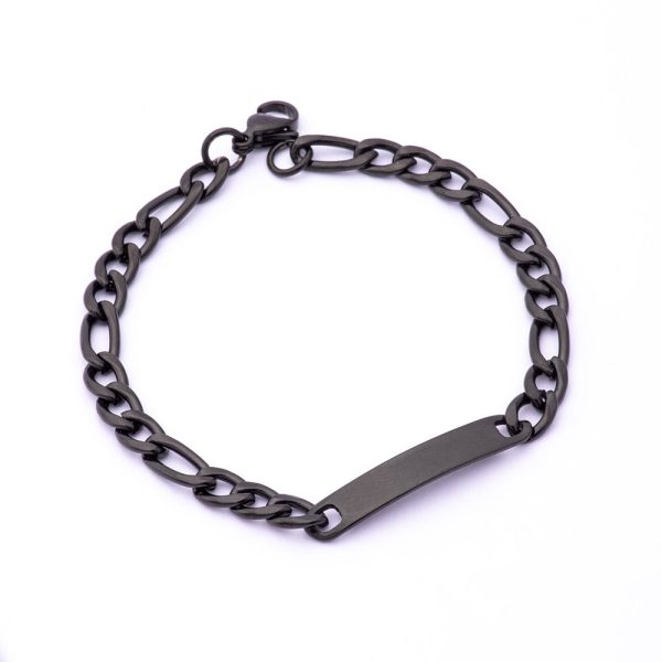 Pulsera Piocha Cartier 3x1. Acero Quirúrgico 316. Color: Negro. Largo: 17cm Ancho: 4mm SKU: APU0220053-01 Brilho