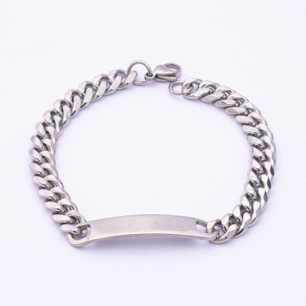 Pulsera Piocha en Acero Quirúrgico 316. Piocha Grumet. Largo: 22cm. Ancho: 8mm. SKU: APU0922002-02 Brilho.