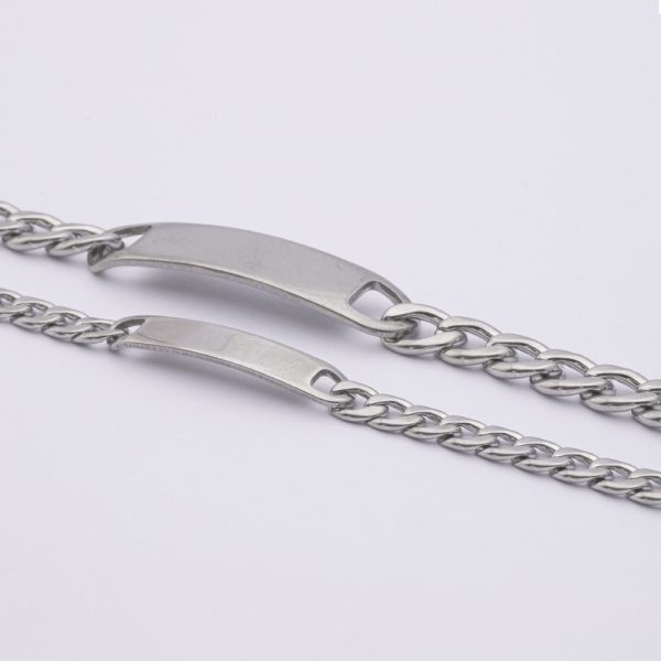 Pulseras Piochas doble. Acero Quirúrgico 316. Diseño Doble Largo Hombre 21cm. Largo Mujer 17cm. SKU: AAT0132011-X3U Brilho.