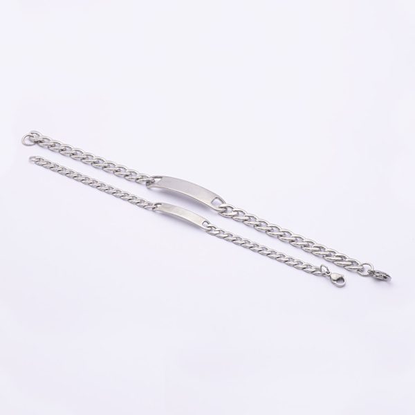 Pulseras Piochas doble. Acero Quirúrgico 316. Diseño Doble Largo Hombre 21cm. Largo Mujer 17cm. SKU: AAT0132011-X3U Brilho.