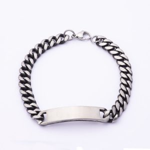 Pulsera Piocha en Acero Quirúrgico 316. Piocha Envejecida. Genero: Masculino. Largo: 22cm Ancho: 7cm SKU: APU0112021. Brilho.