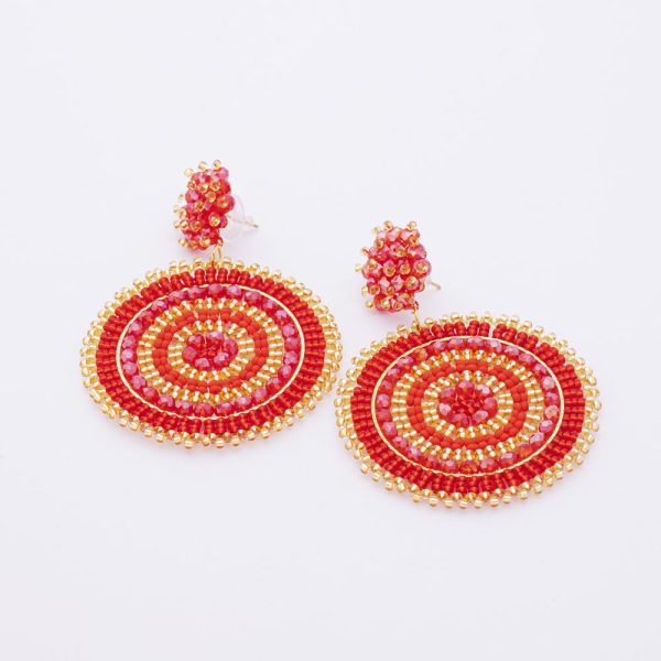 Aros aretes enchape en oro mostacilla Brilho - Imagen 2